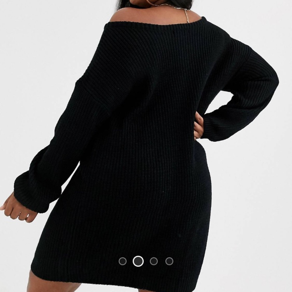 Missguided off shoulder sweater dress